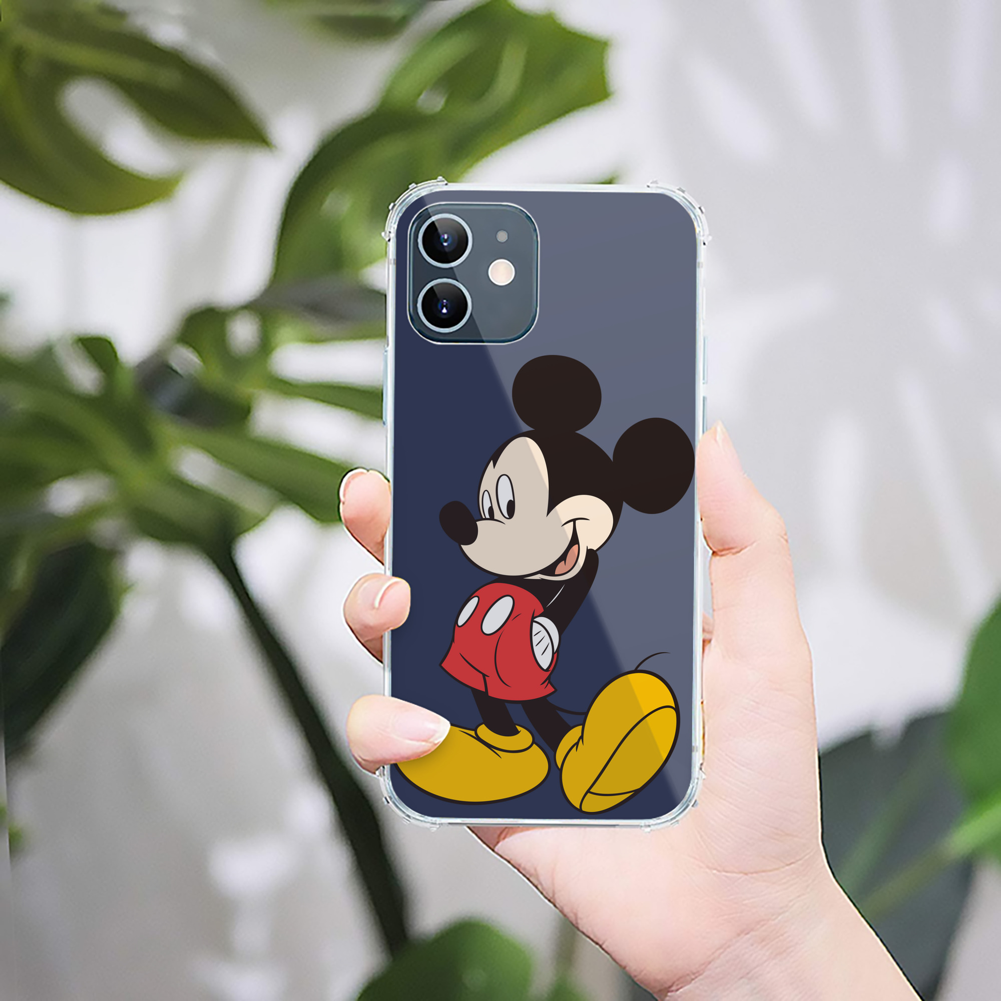 （画像用） ミッキーマウス Mickey Mouse 【iPhone 12シリーズ対応】透明スマホケース（クリアソフトケース）